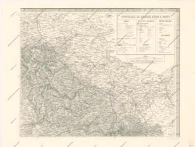 Mapa země Moravské. S částmi pohraničnými Slezska, Čech, Rakous i Uher