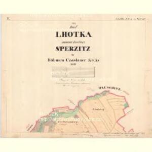 Sperzitz - c7173-1-001 - Kaiserpflichtexemplar der Landkarten des stabilen Katasters