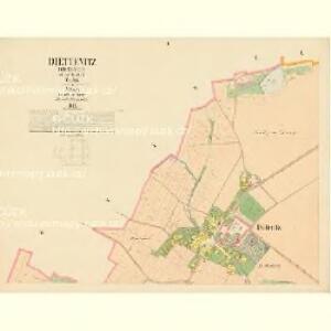 Diettenitz (Dietenice) - c1110-1-001 - Kaiserpflichtexemplar der Landkarten des stabilen Katasters