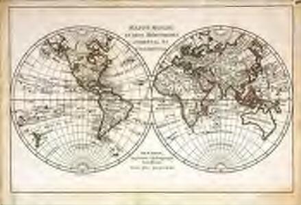 Mappe monde en deux hémispheres