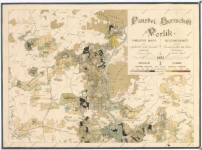 Porostní mapa severní části velkostatku orlického pro vycházku České lesnické jednoty v měsíci srpnu 1893 1