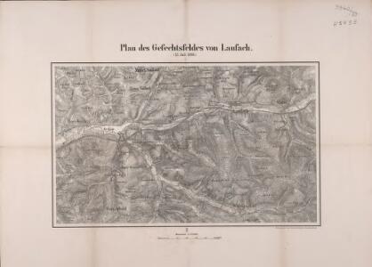 Plan des Gefechtsfeldes von Laufach