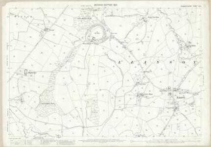 Monmouthshire XX.9 (includes: Llan Gwm; Llantrisaint Fawr; Raglan United) - 25 Inch Map