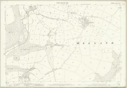 Cornwall XXVI.10 (includes: Helland; St Mabyn) - 25 Inch Map