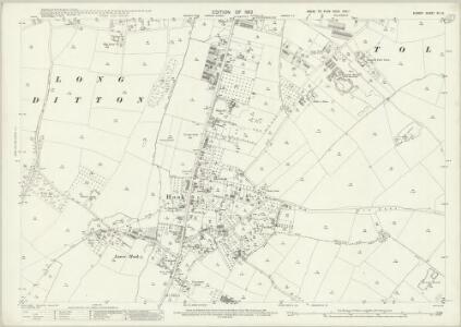 Surrey XII.12 (includes: Chessington; Hook; Long Ditton; Surbiton; Tolworth) - 25 Inch Map