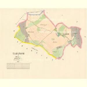 Tajanow - c7826-1-001 - Kaiserpflichtexemplar der Landkarten des stabilen Katasters
