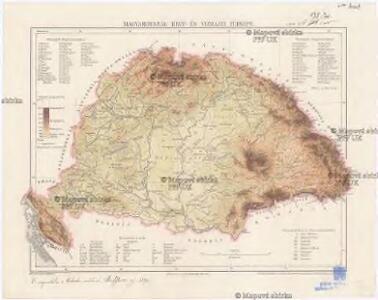 Magyarország hegy- és vizrajzi térképe