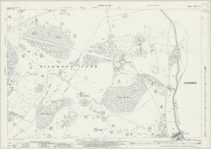 Surrey VII.5 (includes: Ham; Mortlake; Petersham) - 25 Inch Map