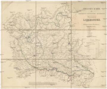 Strassen-Karte des Lombardisch-Venezianischen Koenigreiches