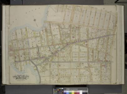 Queens, Vol. 2, Double Page Plate No. 8; Part of Long Island City Ward One ( Part of Old Wards Four and Five); [Map bounded by         Boulevard, Emily Terrace, Edmard St., Barclay St., Woolsey Ave., De Bevoise Ave. (Bradford St.), Jamaica Ave., Fulto