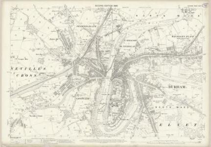 Durham XXVII.1 (includes: Brandon And Byshottles; Durham) - 25 Inch Map