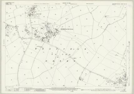 Northamptonshire XLV.16 (includes: Brafield on the Green; Cogenhoe; Denton; Little Houghton) - 25 Inch Map