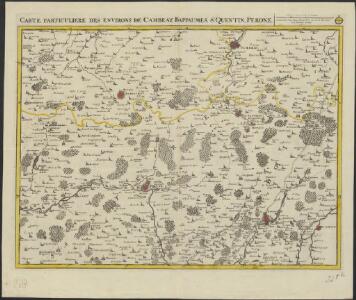 Carte particulière des environs de Cambray, Bappaumes, St. Quentin, Pérone