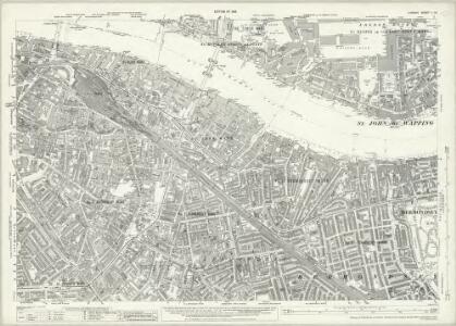 London (1915- Numbered sheets) V.15 (includes: Bermondsey; London; Stepney) - 25 Inch Map