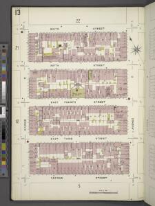 Manhattan, V. 2, Plate No. 13 [Map bounded by 6th St., Avenue C, 2nd St., Avenue B]