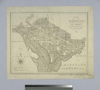 Plan der stad Washington : bestemd tot de hoofdstad van America, en ter bestendige verblijfplaats van het Congres, naa het jaar 1800.