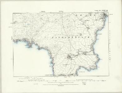 Cornwall LXXXIV.SW - OS Six-Inch Map