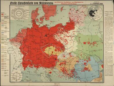 Große Sprachenkarte von Mitteleuropa