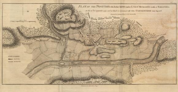 Plan of the position which the Army under Lt Genl Burgoine took at saratoga on the 10th of Septr, 1777,