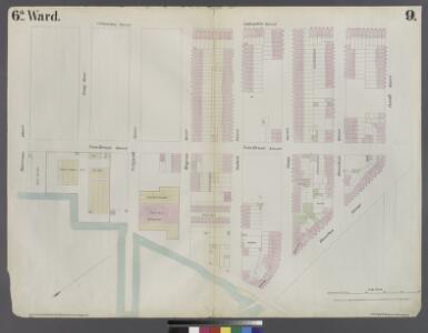 [Plate 9: Map bounded by Buttermilk Channel, Van Brunt Street, Degraw Street, Columbia Street, Carroll Street, Hamilton Avenue]