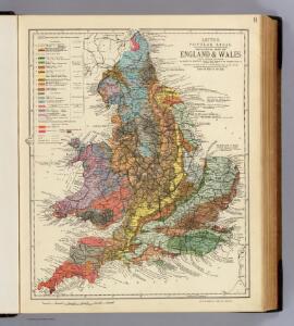 Geological map England, Wales.