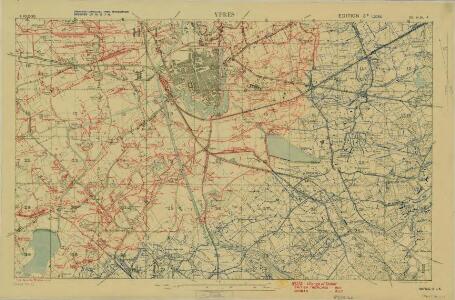 Trench Maps of the Battle Front in France and Belgium,  Ypres