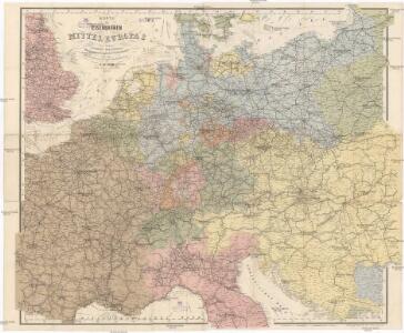 Karte der Eisenbahnen Mittel-Europa's