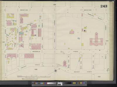 Manhattan, V. 11, Double Page Plate No. 243 [Map bounded by Boulevard, W. 138th St., Convent Ave., W. 130th St.]