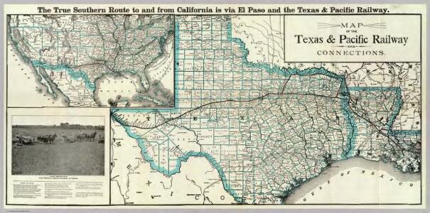Map, Texas & Pacific Railway & connections.