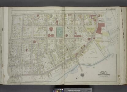 Part of Ward 3. [Map bound by Richmond Ave, Richmond Terrace, Pierhead and Bulkhead Line, Palmers Run/ Bodines Pond, Jewett Ave, Simonson PL, Anderson Ave (New York Ave), Washington PL, Albion PL]; Atlas of the city of New York, borough of Richmond, Staten Island. From actual surveys and original plans, by George W. and Walter S. Bromley.