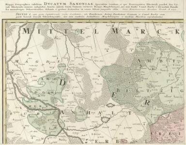 Mappa Geographica exhibens Dvcatvm Saxoniae Specialiter Sumtum, et qui Praerogativa Electorali gaudet :