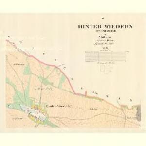 Hinter Wiedern (Zadni Widri) - m3542-1-002 - Kaiserpflichtexemplar der Landkarten des stabilen Katasters