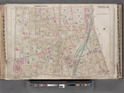 Jersey City, V. 1, Double Page Plate No. 15 [Map bounded by West Side Ave., Newark Ave., Summit Ave., Montgomery St.] / compiled under the direction of and published by G.M. Hopkins Co.