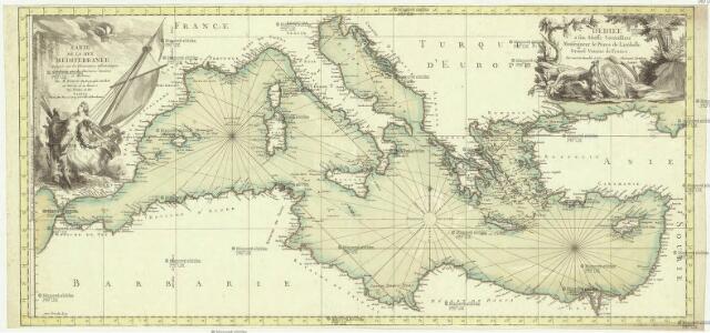 Carte de la mer Mediterranée