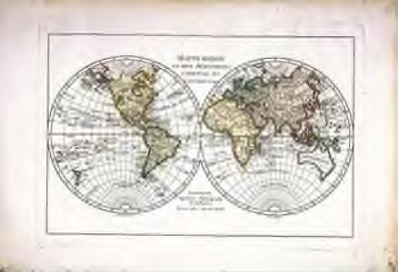 Mappe monde en deux hémispheres