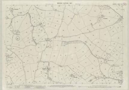 Cornwall LXVI.1 (includes: Cuby; Veryan) - 25 Inch Map