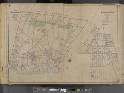 Suffolk County, V. 1, Double Page Plate No. 1 [Map bounded by Town of Huntington, Town of Islip, Great South Bay, Nassau County, Lindenhurst] / supplemented by careful measurements & field observations by our own Corps of Engineers.