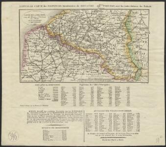 Carte de la Belgique avec les routes & distances des postes