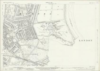 Surrey II.14 (includes: Barnes; Fulham; Wandsworth Borough) - 25 Inch Map
