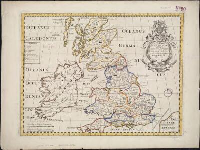 A new map of the Brittish Isles shewing their antient people, cities, and towns of note, in the time of the Romans