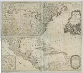 A New map of North America with the West India Islands : divided according to the preliminary articles of peace, signed at Versailles, 20, Jan. 1783, wherein are particularly distinguished the United States, and the several provinces, governments &ca