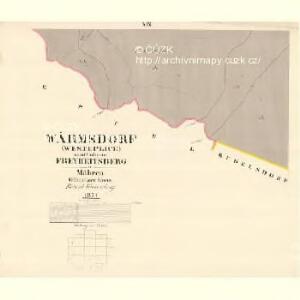 Wärmsdorf (Westeplice) - m3346-1-016 - Kaiserpflichtexemplar der Landkarten des stabilen Katasters