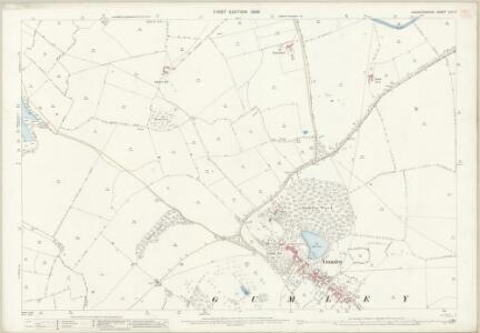 Leicestershire XLV.14 (includes: Gumley; Laughton; Saddington; Smeeton Westerby) - 25 Inch Map