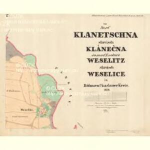Weselitz (Weselice) - c8511-1-002 - Kaiserpflichtexemplar der Landkarten des stabilen Katasters