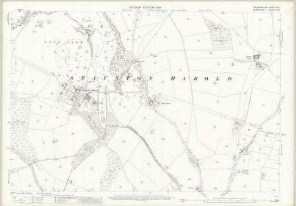 Derbyshire LXI.2 (includes: Ashby de la Zouch; Calke; Staunton Harold; Worthington) - 25 Inch Map