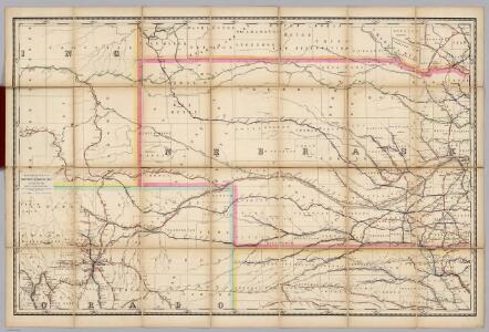 (Nebraska, Colorado) Railroad Map of the United States.