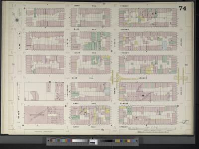 Manhattan, V. 4, Double Page Plate No. 74  [Map bounded by E. 37th St., 2nd Ave., E. 32nd St., 4th Ave.]