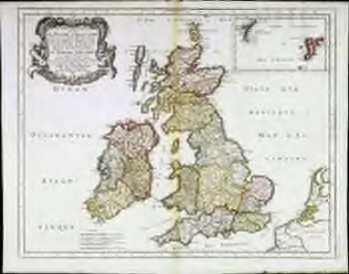 Les isles britannicques ou sont le royaume d'Angleterre divisé en ses quatre roy.mes des Saxons