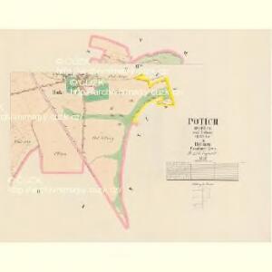 Potich (Potěhy) - c6047-1-004 - Kaiserpflichtexemplar der Landkarten des stabilen Katasters