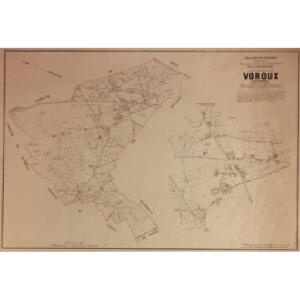 Plan parcellaire de la commune de Voroux (lez-Liers) : avec les mutations